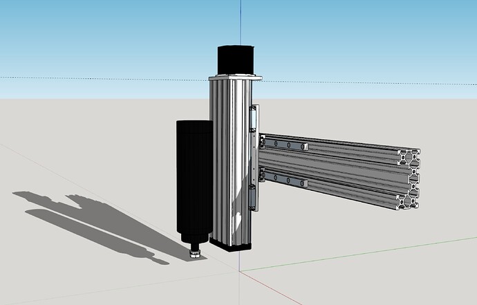 Simi rigid 4080beam CNC on lead screw w. anti backlash