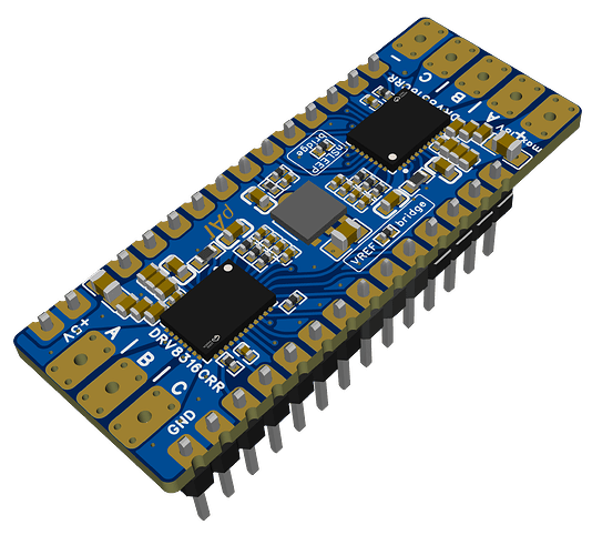 Dual DRV8316R 3PWM Driver 3d