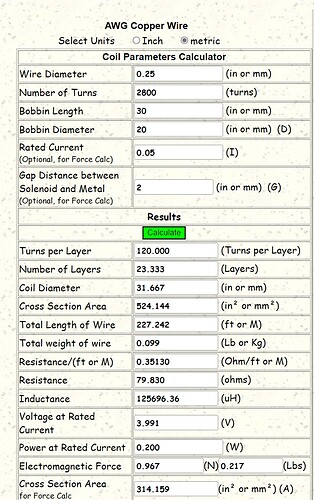Coil calculations