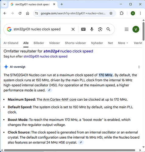 STM32 High speed oscillator
